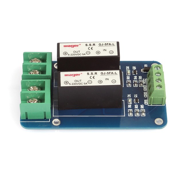 SainSmart 2 Channel SSR 5A DC-DC 5V-220V Solid State Relay for Arduino ...